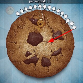 Click the big cookie to start baking